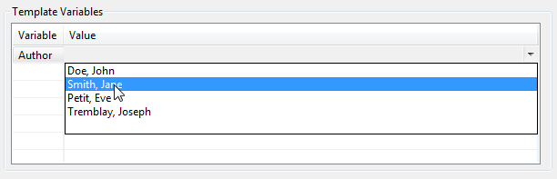 Screenshot of the map template using a parameter