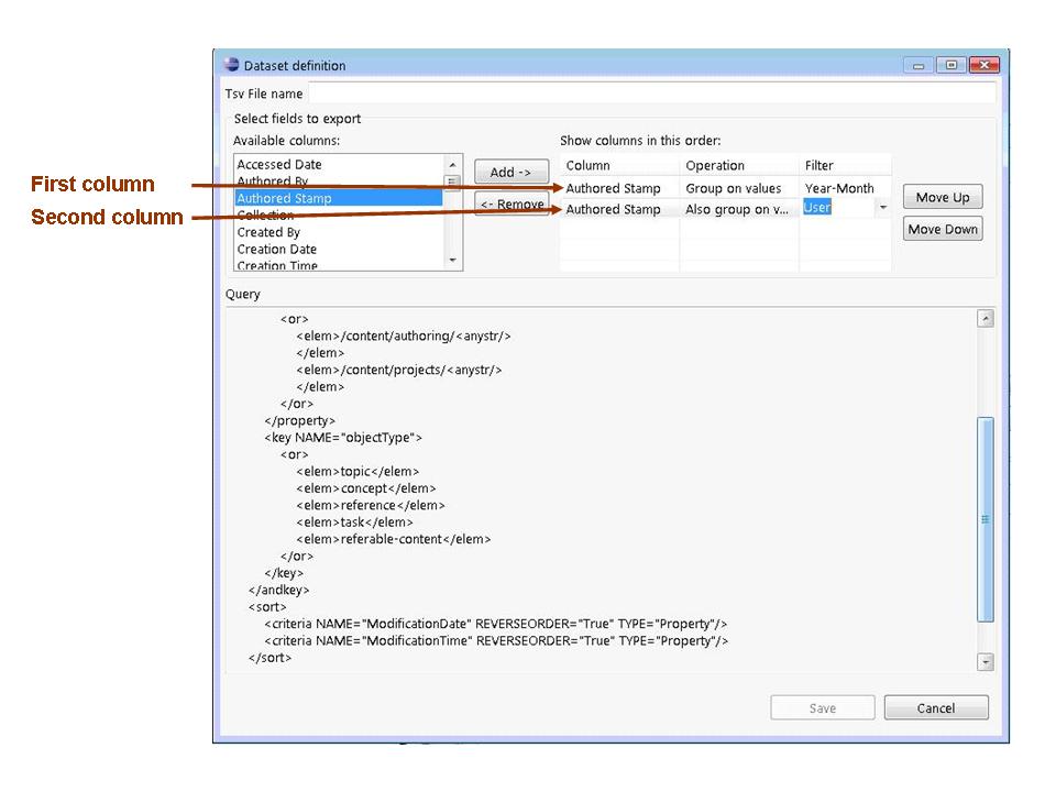 BIRT example two - the data set definition