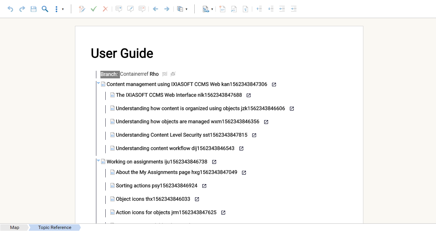 View Topic References viewing mode