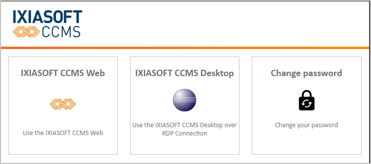 IXIASOFT CCMS landing page