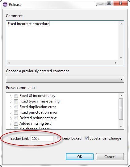 Tracker link field