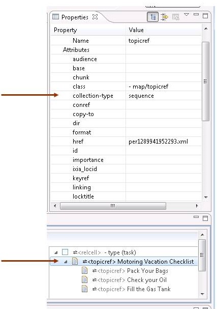 Reltable sequence properties