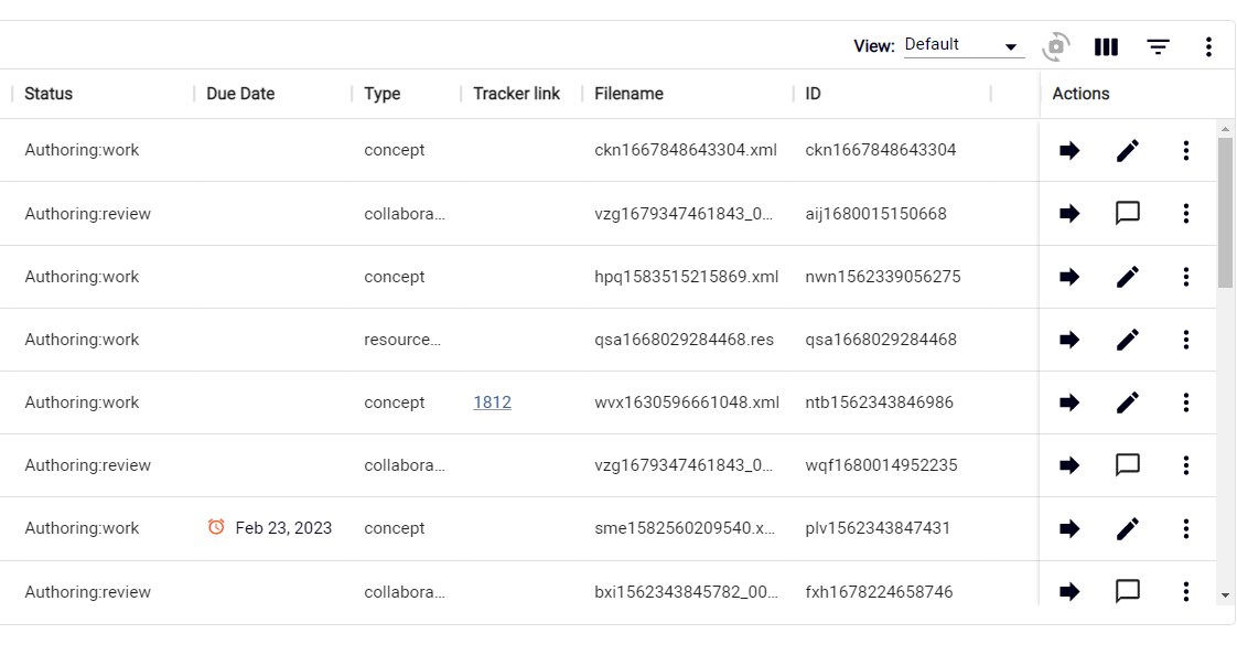 Release History with tracker link