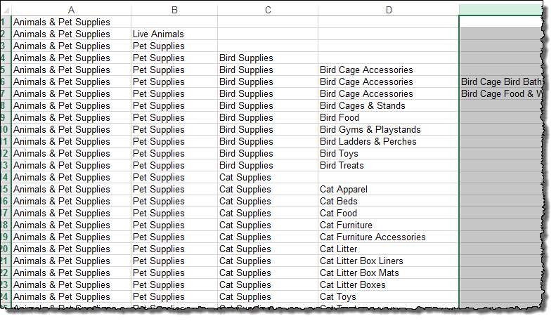 Sample taxonomy