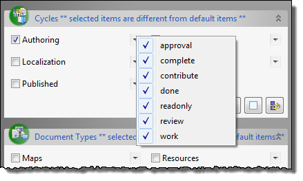 Cycles with status