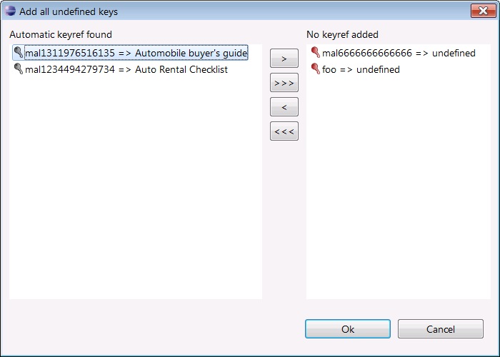 Keyref dialog