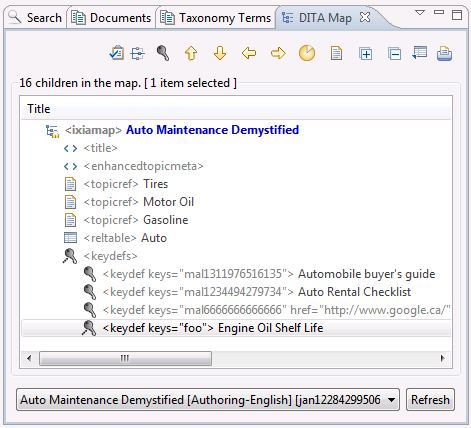 Edit keydef keyref resolved in map