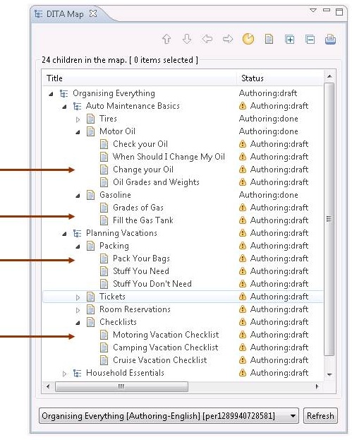 reltable topic selections