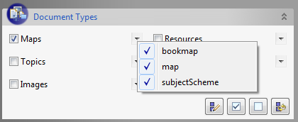 Default Document Types panel