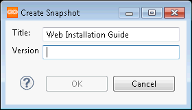 Create Snapshot window