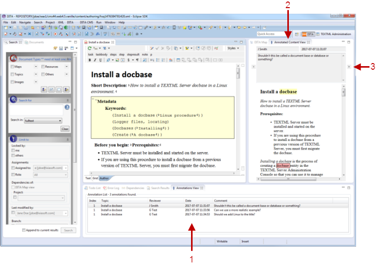 Annotations and Annotated Content views